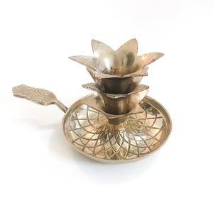 Brass Pineapple Candle Holder